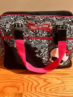 monster high Black and Hot Pink Tote Bag with Logo